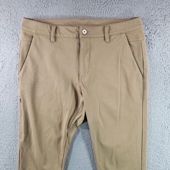 BYLT Mens Premium Basics Everyday Pant 2.0 Skinny Fit Khaki Size 33 - Picture 2 of 9